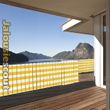 Balkonová zástěna Jarolift BASIC 300x90cm žlutá/bílá