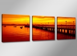 Dekorační obraz 150x50cm - 3 díly - 4206 - Západ slunce