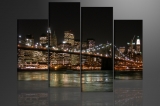 Dekorační obraz 130x80cm - 4 díly - 6008 - Brooklyn Bridge