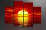 Dekorační obraz 130x80cm - 4 díly - 6094 - Západ slunce