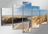 Dekorační obraz 200x100cm - 5 dílů - 6310 - Pláž