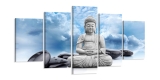 Dekorační obraz 200x100cm - 5 dílů - 6323 - Budha