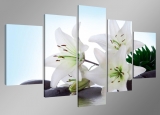 Dekorační obraz 160x80cm - 5 dílů - 5504 - květiny