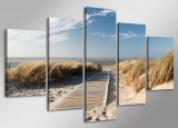 Dekorační obraz 160x80cm - 5 dílů - 5517 - Pláž