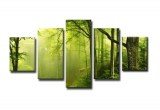 Dekorační obraz 160x80cm - 5 dílů - 5581 - les