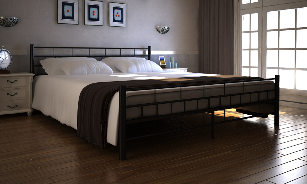 Fotografie Kovová postel "MALTA" 140x200 včetně roštu + matrace