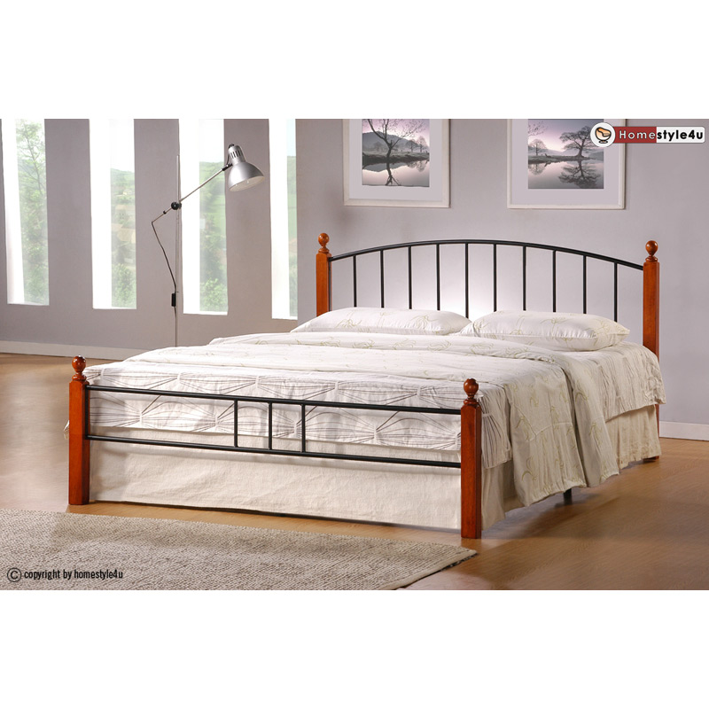 Kovová postel 180x200cm včetně roštu mod915