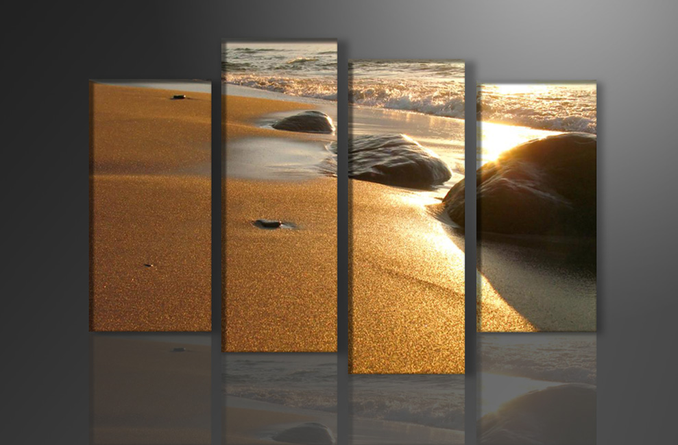 Dekorační obraz 130x80cm - 4 díly - 6035 - Pláž