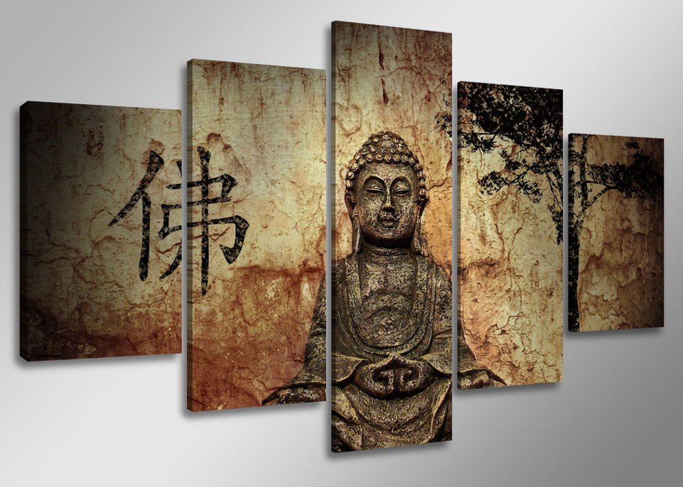 Dekorační obraz 160x80cm - 5 dílů - 5502 - buddha